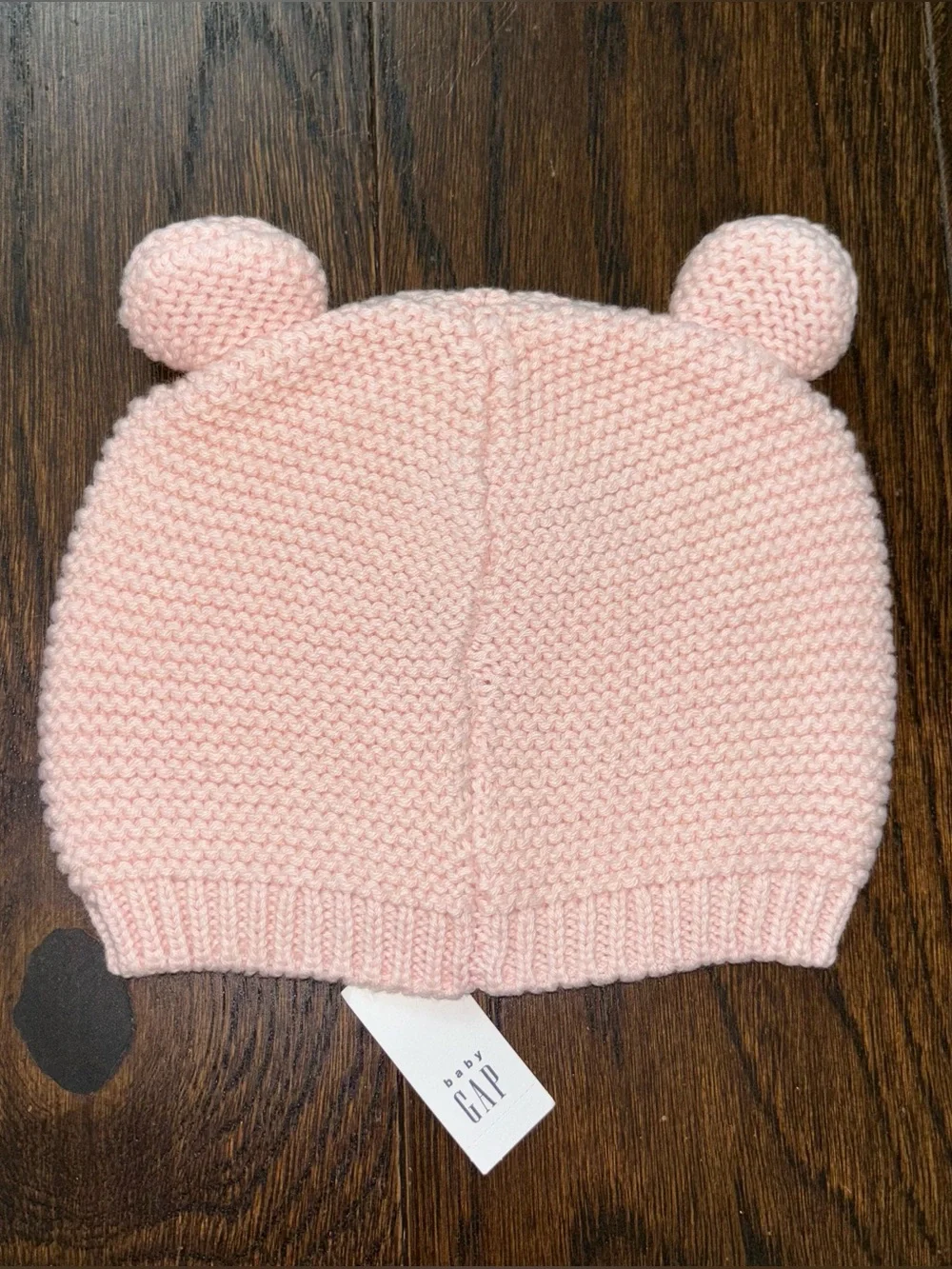 Baby Gap pink babygirl bear beanie hat NWT